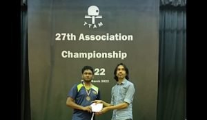 Savith Wins Table Tennis Bronze in Maldives